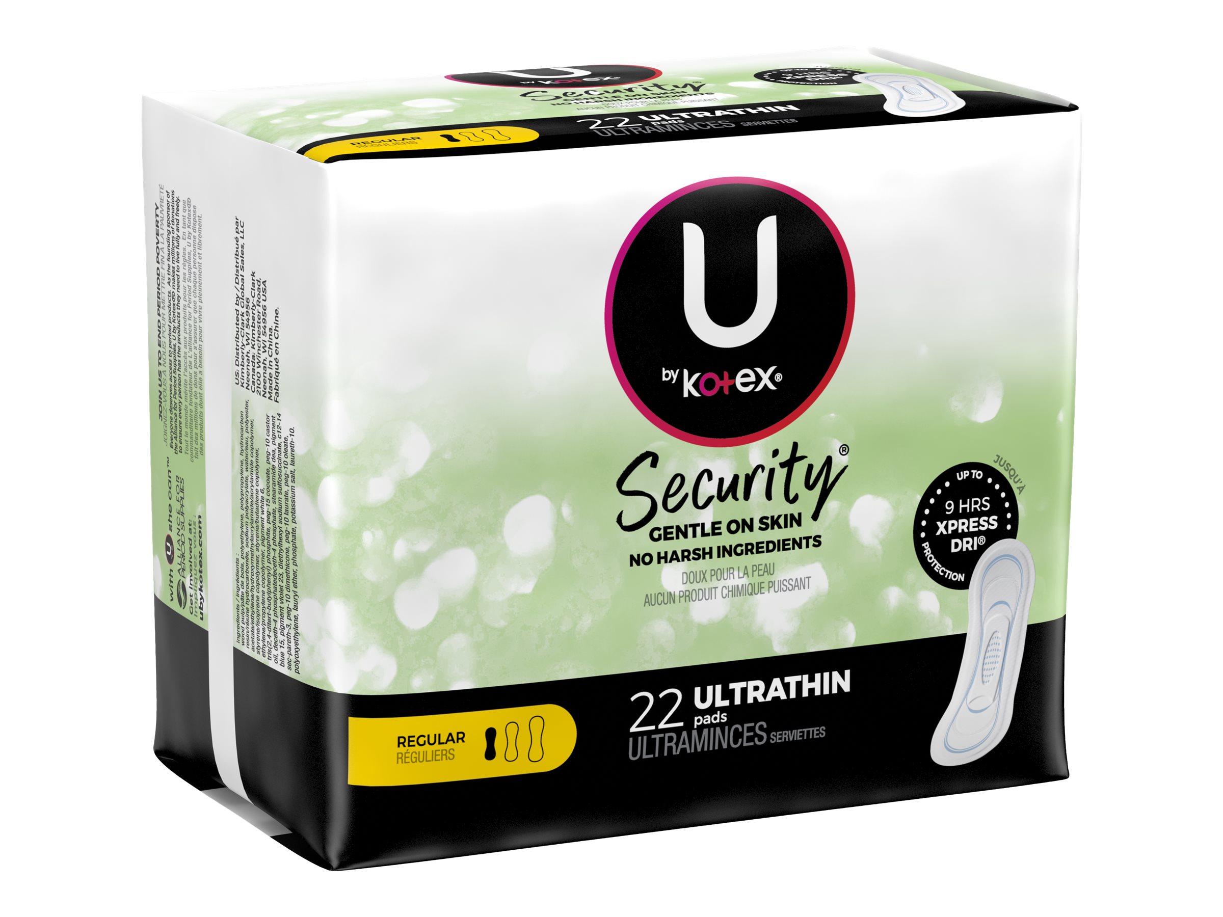  U by Kotex Clean & Secure Overnight Maxi Pads with Wings, Extra  Heavy Absorbency, 48 Count (2 Packs of 24) (Packaging May Vary) : Health &  Household