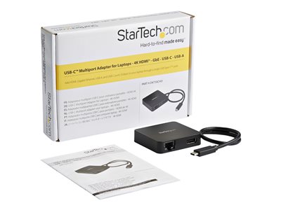 StarTech.com 3 Port USB C Hub with Ethernet - USB-C to 3X USB-A w/Power  Adapter & Gigabit Ethernet - Thunderbolt 3 Compatible - USB C Network  Adapter