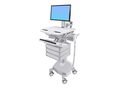 Ergotron StyleView Cart with LCD Pivot, LiFe Powered, 3 Drawers