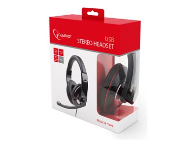 Gembird MHS-U-001 - Headset - full size - wired - glossy black (MHS-U ...