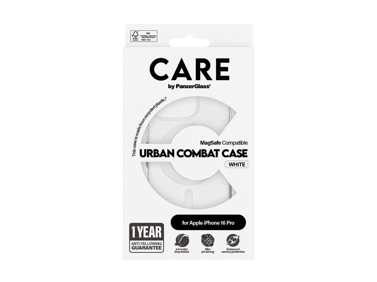PanzerGlass CARE kryt Apple iPhone 16 Pro MagSafe Urban Combat čirý/bílý – foto 4