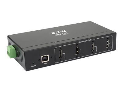 Eaton Tripp Lite series USB 2.0 Hub Industrial 4-Port 15kV ESD Immunity Metal Wall/DIN Mountable