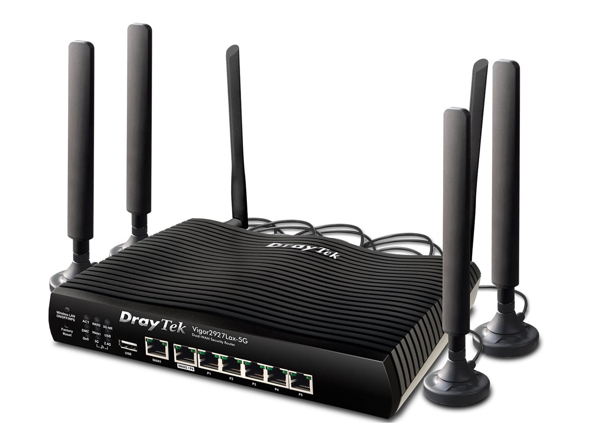 Draytek Vigor 2927L-5G wireless router desktop Product shot Back 79000