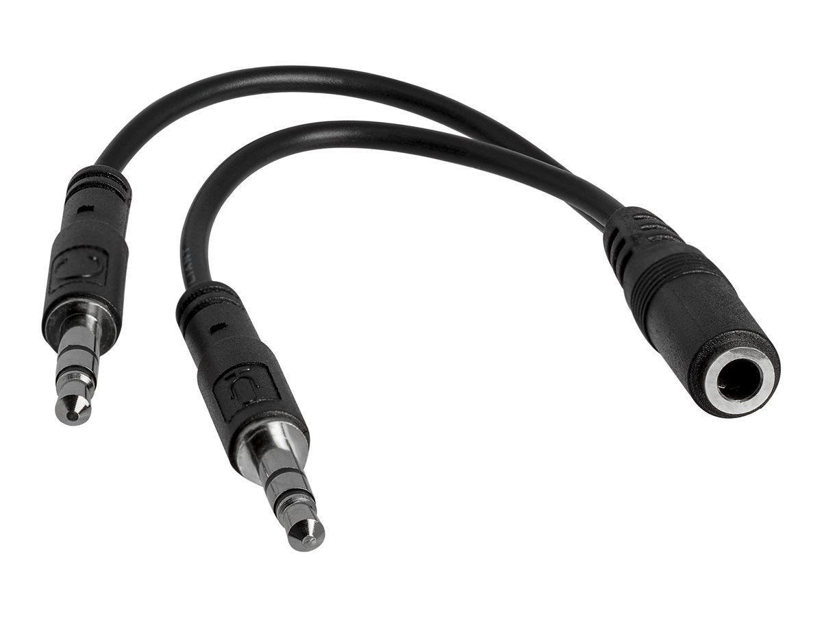 StarTech.com 3.5mm 4 Position to 2x 3 Position 3.5mm Headset Splitter Adapter - F/M - 3.5mm headset Adapter Cable (MUYHSFMM) - rozbočovač náhlavní soupravy
