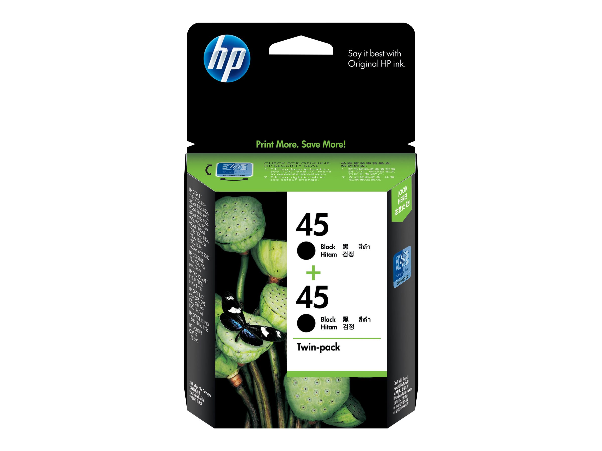 HP 45 2-pack black original ink Usage / lifestyle Multi-angle 72520