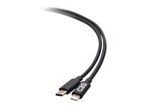 C2G 3ft (0.9m) USB-C Male to Lightning Male Sync and Charging Cable - Black