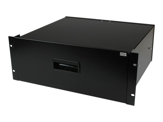Image of StarTech.com 4U Black Steel Storage Drawer for 19in Racks and Cabinets - Rack storage drawer - 4U - 4UDRAWER - rack storage drawer - 4U