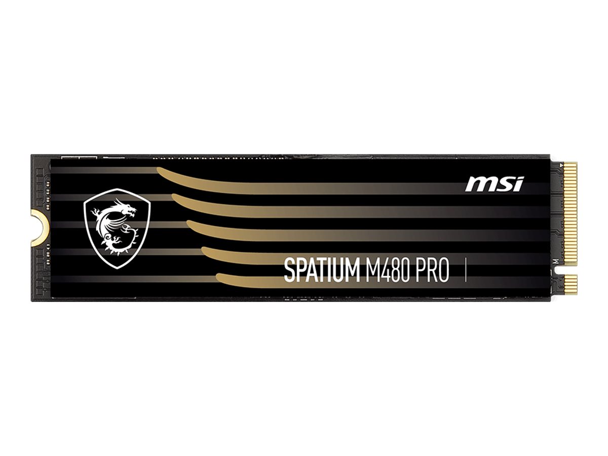 MSI SPATIUM M480 PRO SSD 1 TB PCIe 4.0 x4 Product shot Front 79800