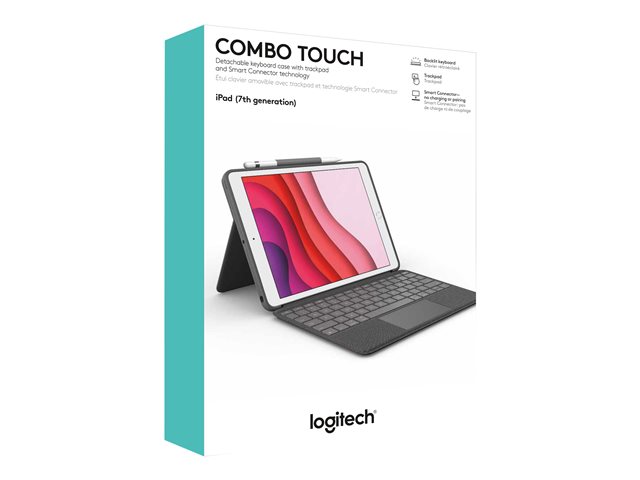 Logitech Combo Touch - clavier et tui - avec trackpad - AZERTY - Franais - graphite Priphrique d\'entre