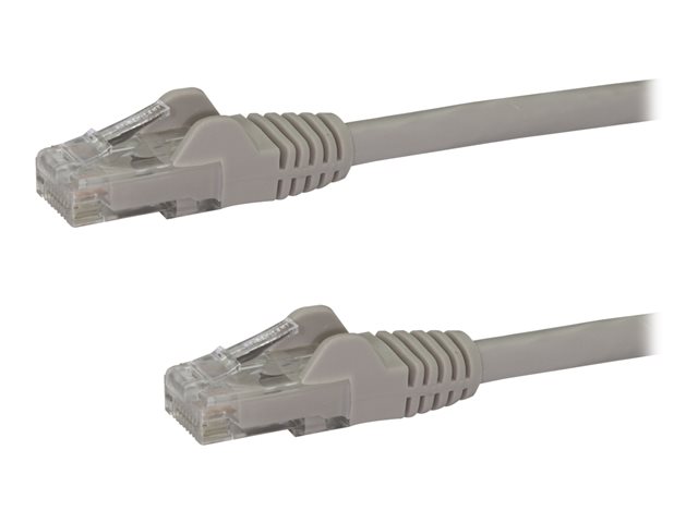 Image of StarTech.com 3m CAT6 Ethernet Cable, 10 Gigabit Snagless RJ45 650MHz 100W PoE Patch Cord, CAT 6 10GbE UTP Network Cable w/Strain Relief, Grey, Fluke Tested/Wiring is UL Certified/TIA - Category 6 - 24AWG (N6PATC3MGR) - patch cable - 3 m - grey
