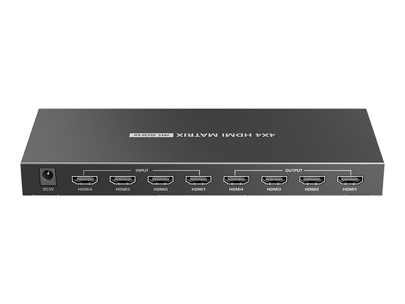 Lenkeng LKV424 video/audio switch matrix 4 x Product shot Front 79500