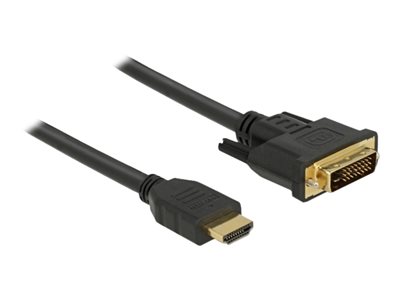 DELOCK Kabel HDMI > DVI 24+1 bidirektional 1.00m schwarz - 85652