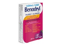 Benadryl Children's Allergy Chewable Tablets - 20's