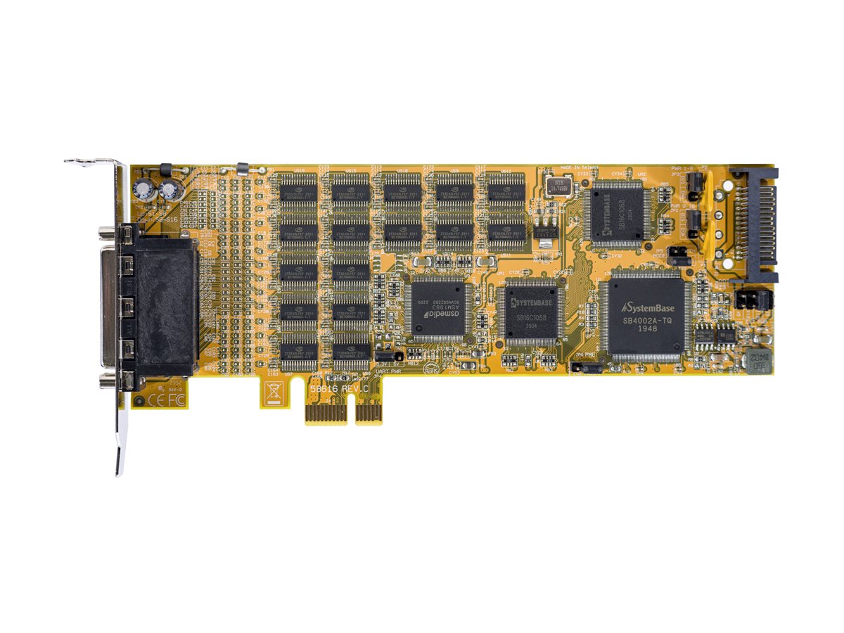 StarTech.com 16 Port PCI Express Serial Card - High-Speed PCIe Serial Card - expanzní modul - PCIe 1.1 - RS-232 x 2 – foto 2