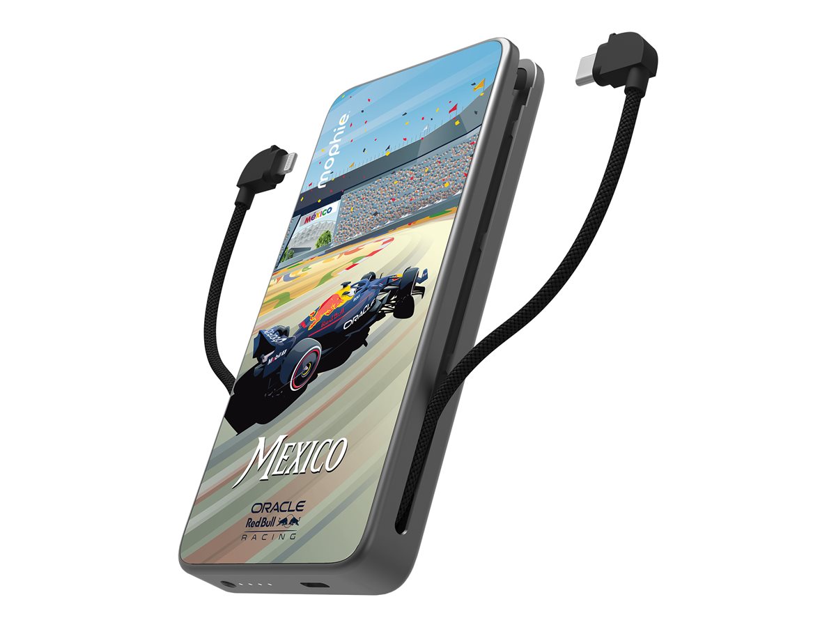mophie powerstation Plus Oracle Red Bull Racing Limited Edition: Mexico power bank Lightning Product shot Right-angle 79850