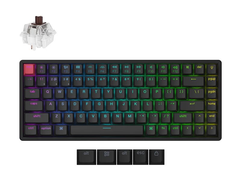 Keychron K2 Version 3 keyboard QMK mechanical 75% Input Usage / lifestyle Left-angle 72755
