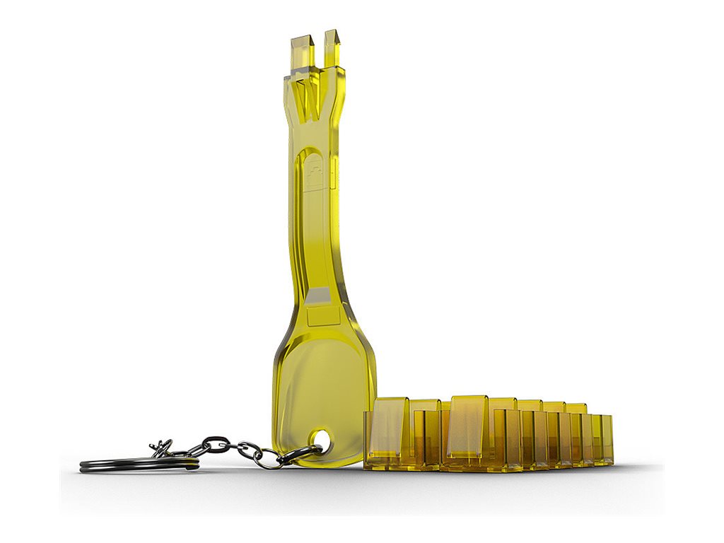 Verrous de ports RJ45 (10 pièces) avec clé, jaune