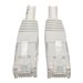 Tripp Lite 25ft Cat6 Gigabit Molded Patch Cable RJ45 M/M 550MHz 24AWG White 25