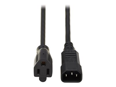 Tripp Lite Standard Computer Power Cord 12A 16AWG C14 to 5-15R