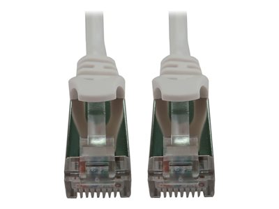Eaton Tripp Lite Series Cat6a 10G Snagless Shielded Slim STP Ethernet Cable (RJ45 M/M), PoE, White, 10 ft. (3.1 m)