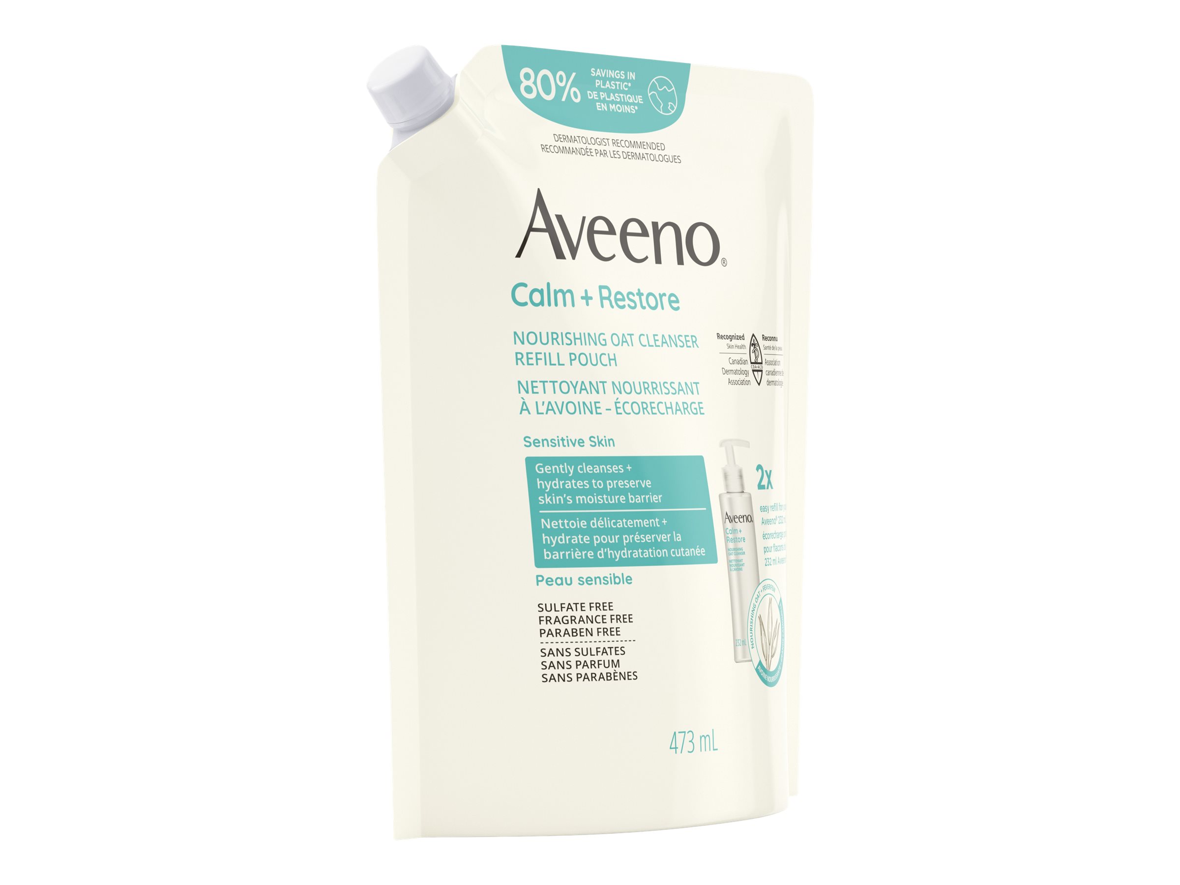 Aveeno Calm + Restore Oat Cleanser - 473ml