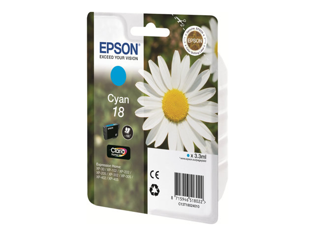 Image of Epson 18 - cyan - original - ink cartridge