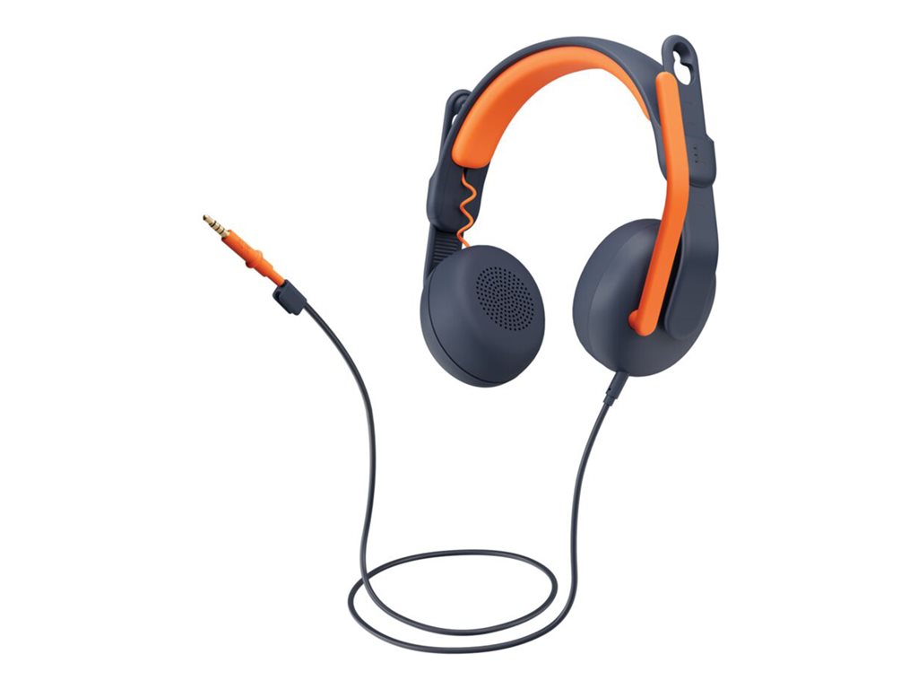 Logitech Zone Learn Wired On-Ear Headset for Learners, 3.5mm AUX