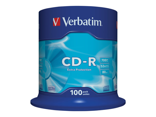 Image of Verbatim - CD-R x 100 - 700 MB - storage media