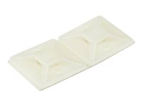 Startech 100 Pack Cable Tie Mounts with Adhesive Tape for 0.18 in. (4.6 mm) Wide Ties, Nylon/Plastic Zip Tie Mounts, Electric
