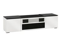 Salamander Credenzas Miami stand for projector aluminum black, warm, gloss white 