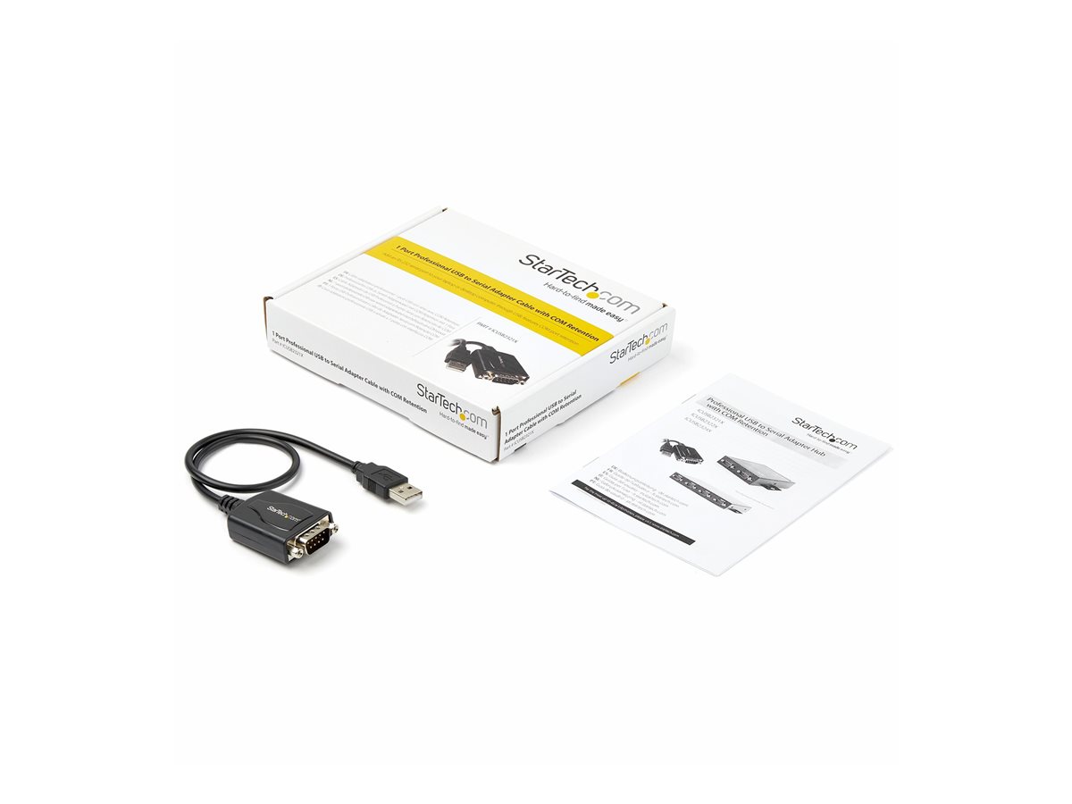 StarTech.com USB to Serial RS232 Adapter Cable w/ COM Retention - USB Serial Adapter - sériový adaptér - USB - RS-232