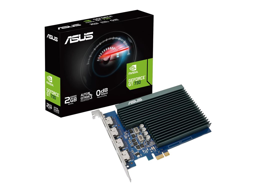 ASUS GT730-4H-SL-2GD5 NVIDIA GeForce GT 730 Graphics Card PCIe 2.0 2GB GDDR5 Memory 4xHDMI