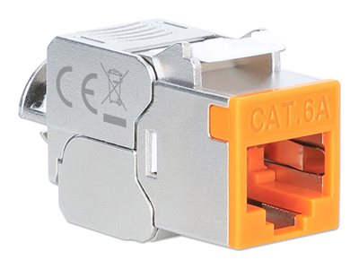 INTELLINET Cat6a 10G STP Keystone-Modul orange