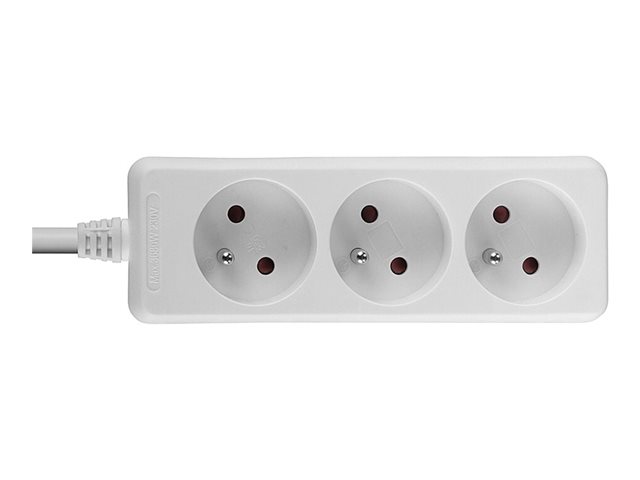 Multiprise 3 prises FR, blanc