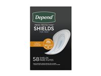 Depend Shields Incontinence Liners for Men - Light Absorbency - 58 Count