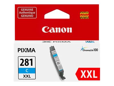 Canon CLI-281 C XXL - 11.7 ml - XXL size - cyan - original - ink tank - for PIXMA TR7520, TR7620, TR8520, TR8620, TS6120, TS6320, TS702, TS8120, TS8320, TS9120