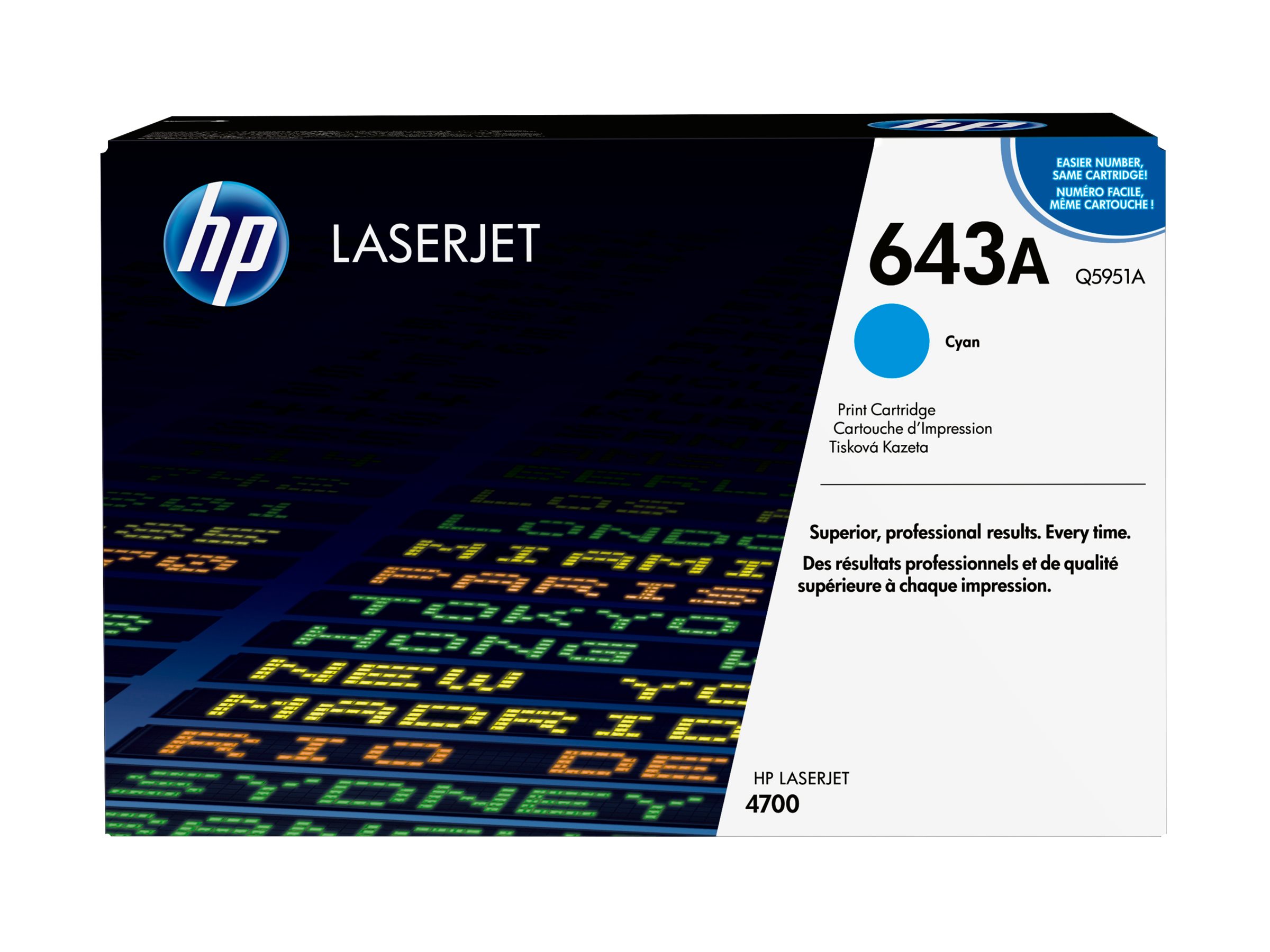 Hp 643a Cyan Original Laserjet Toner Cartridge Q5951a Hp 643a Cyan Original Laserjet Toner Cartridge Q5951a