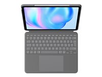 Logitech Combo Touch - keyboard and folio case - with trackpad - QWERTY - Italian - oxford grey Input Device