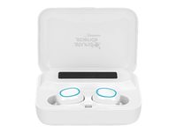 Manhattan Sound Science Bluetooth In-Ear Headphones (Clearance Pricing), White, Microphone, Integrated Controls, Sweatproof, 