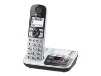 Panasonic KX-TGE520 Trådløs telefon Ingen nummervisning Sort Sølv