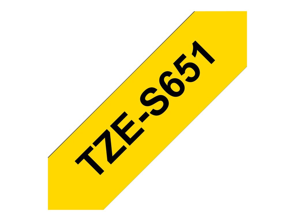 Ruban TZ Adhésif puissant 24mm noir / jaune
