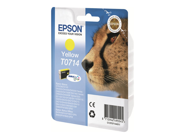 Image of Epson T0714 - yellow - original - ink cartridge