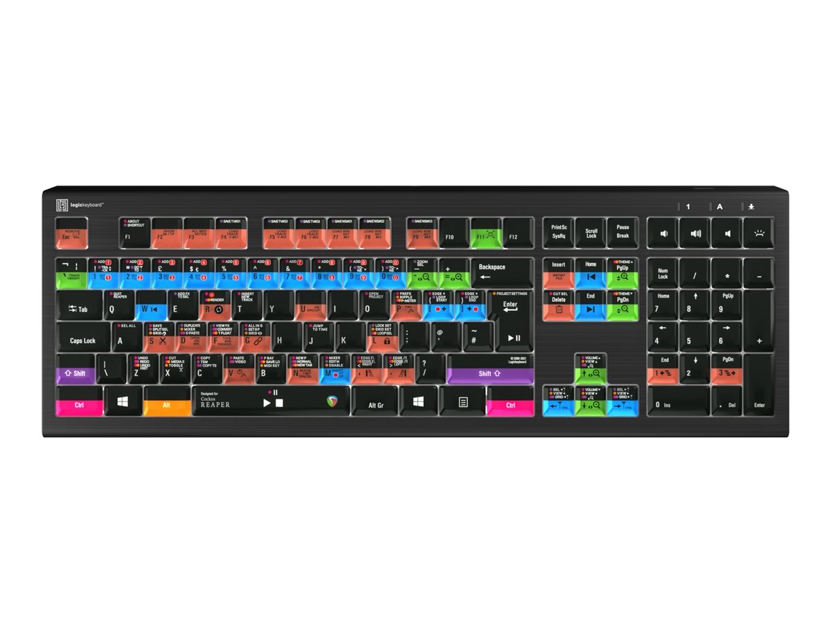 An image of LogicKeyboard Cockos Reaper ASTRA2 - keyboard - Windows - QWERTY - UK - black Input Device