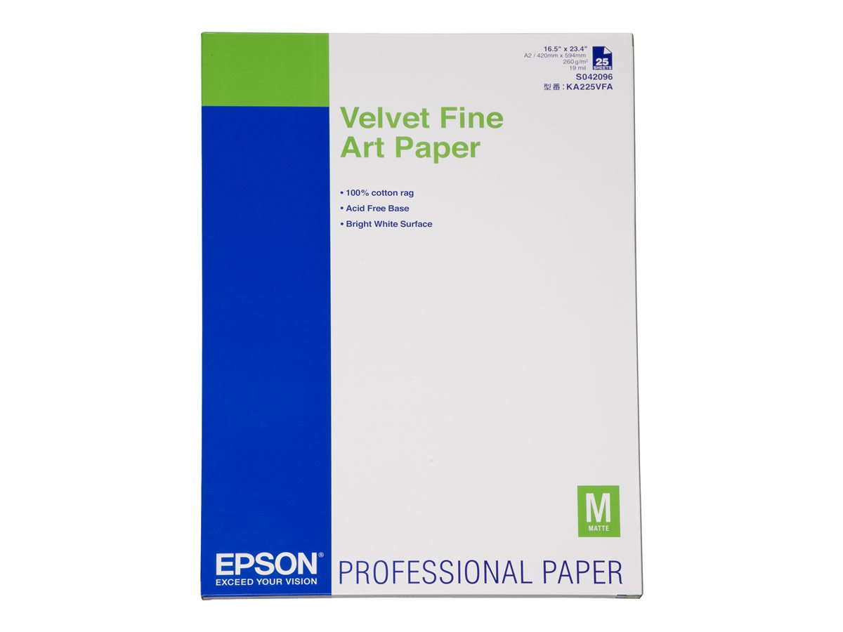 Epson Fine Art Velvet - umělecký papír - 25 listy - A2