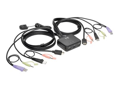 Eaton Tripp Lite series 2-Port USB/HD Cable KVM Switch with Audio/Video, Cables and USB Peripheral Sharing