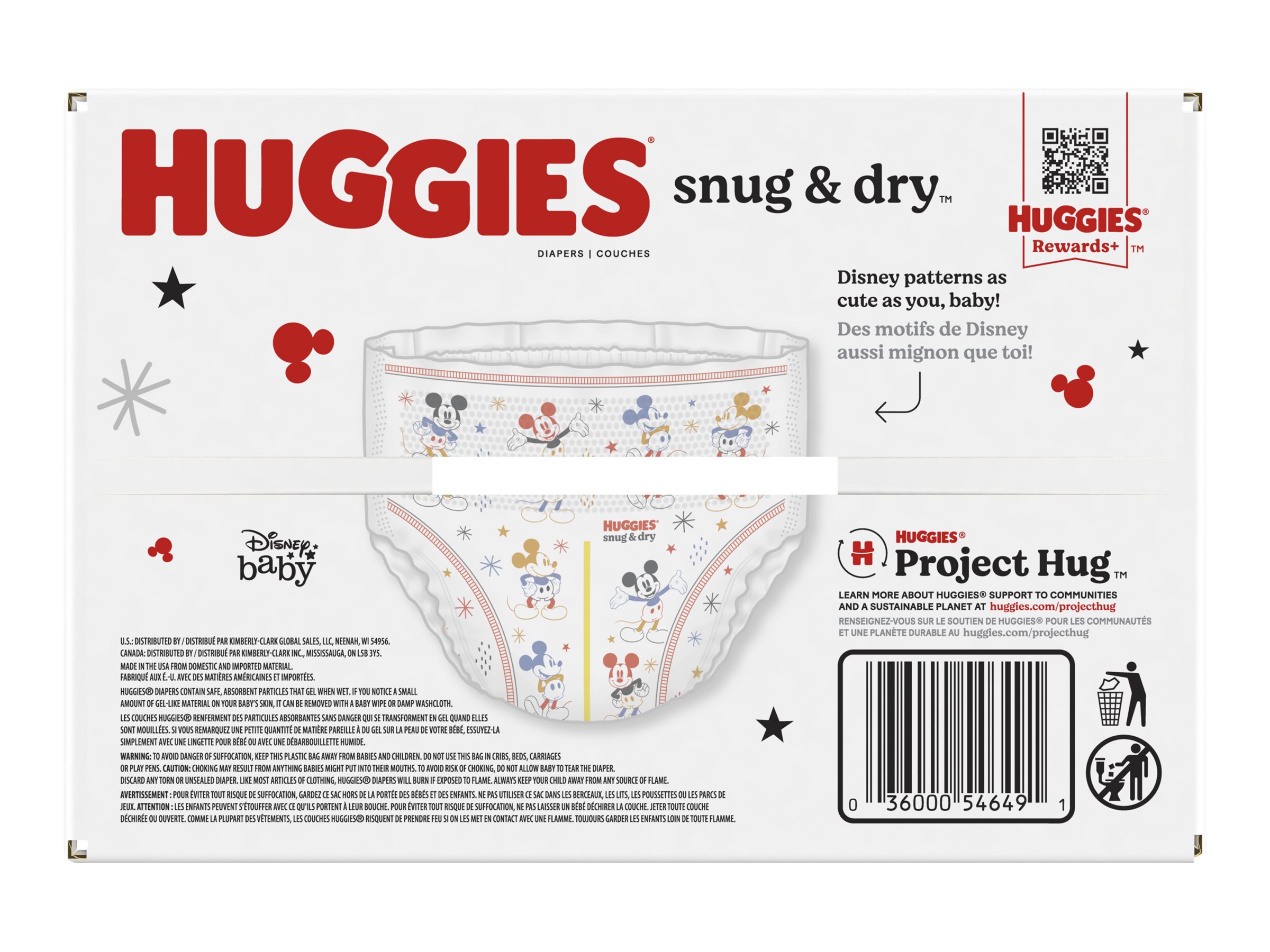 Huggies Snug & Dry Diapers - Mickey Mouse - Size 5 - 68s