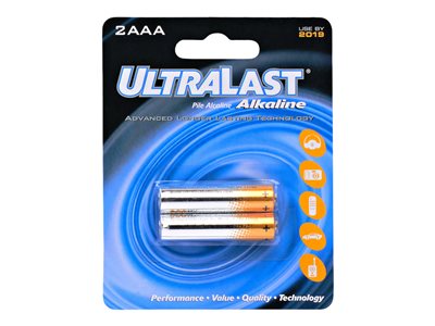 2 PACK AAA ALKALINE BATTERY