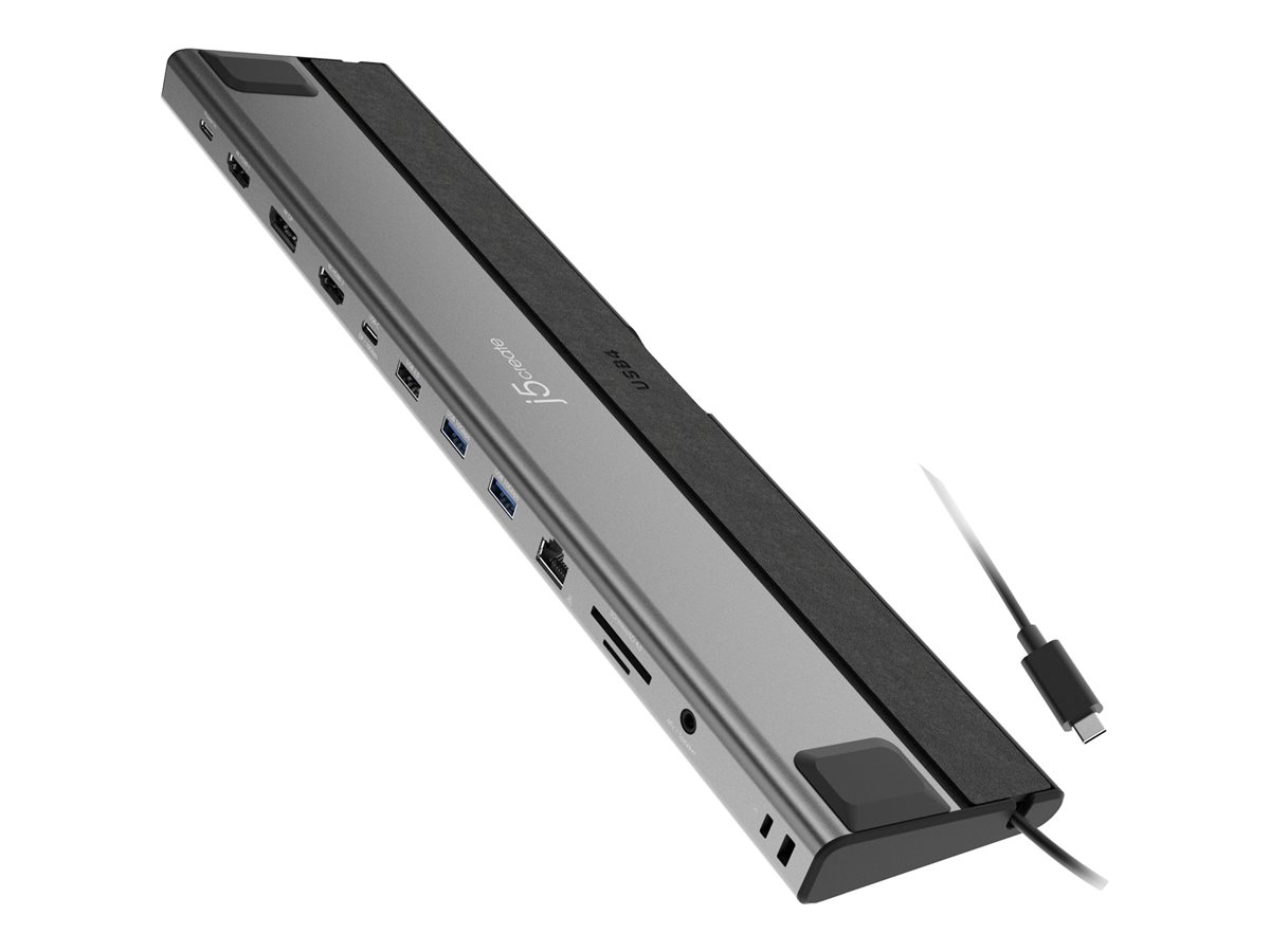 j5create JCD554 docking station USB4 HDMI Product shot Left-angle 79750