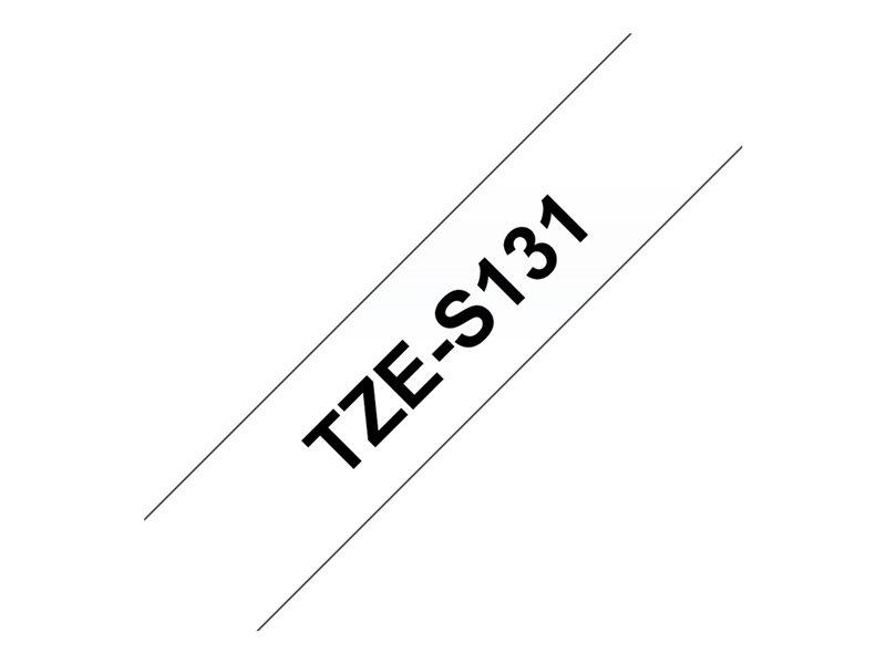BROTHER TZE-S131 Noir/Clair 12mm 8m