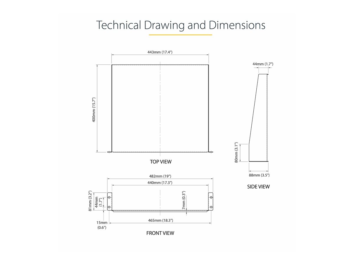 48cm Universal Server Rack Cabinet Shelf – foto 4